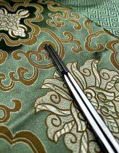 Nerezové hůlky s květinou a motýli 